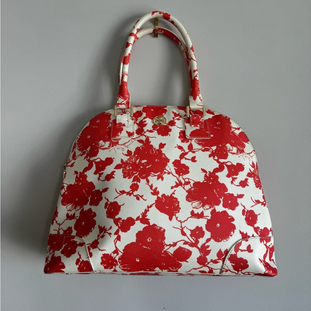 Tory Burch orange floral bag